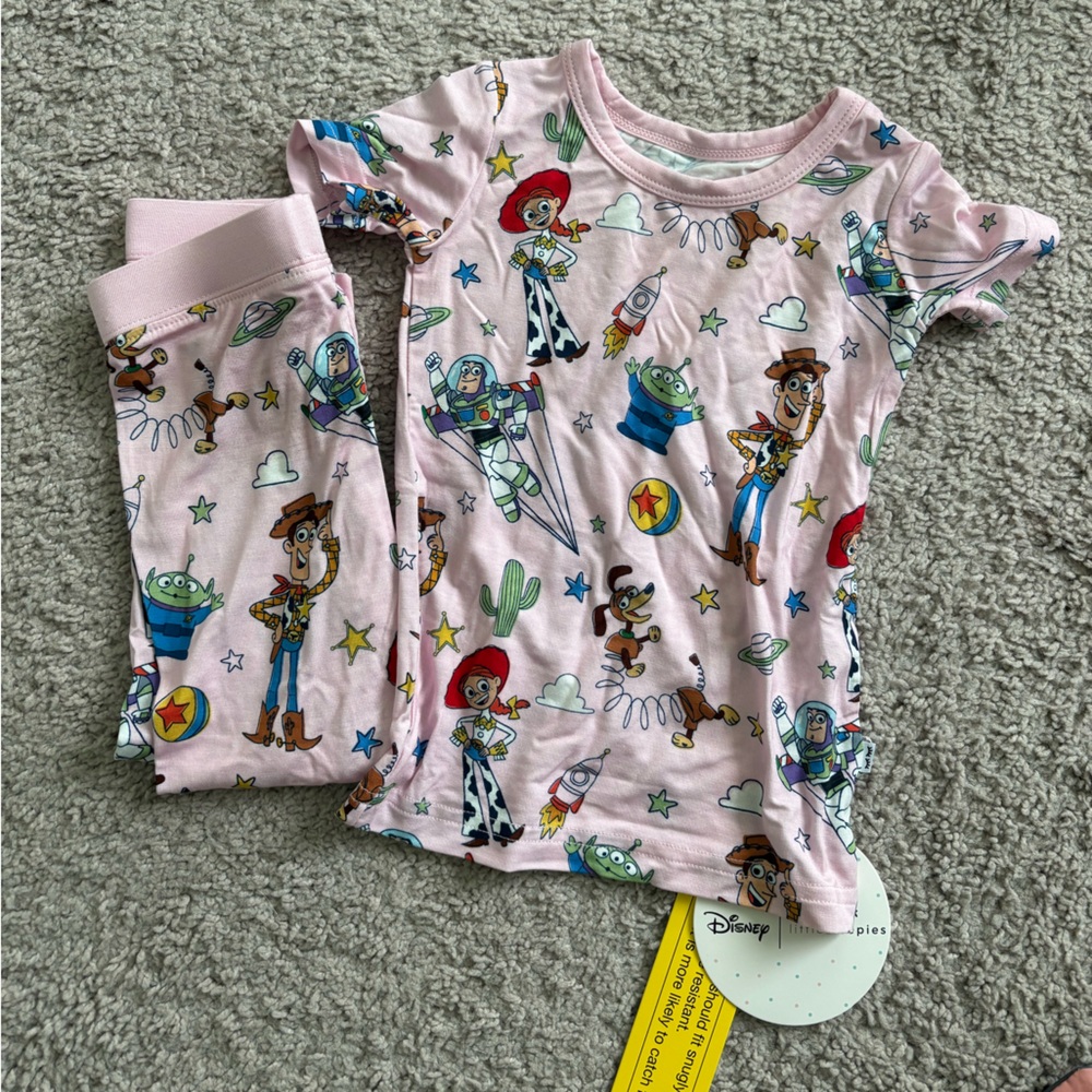 Little Sleepies Pink Toy Story Kids Pajamas